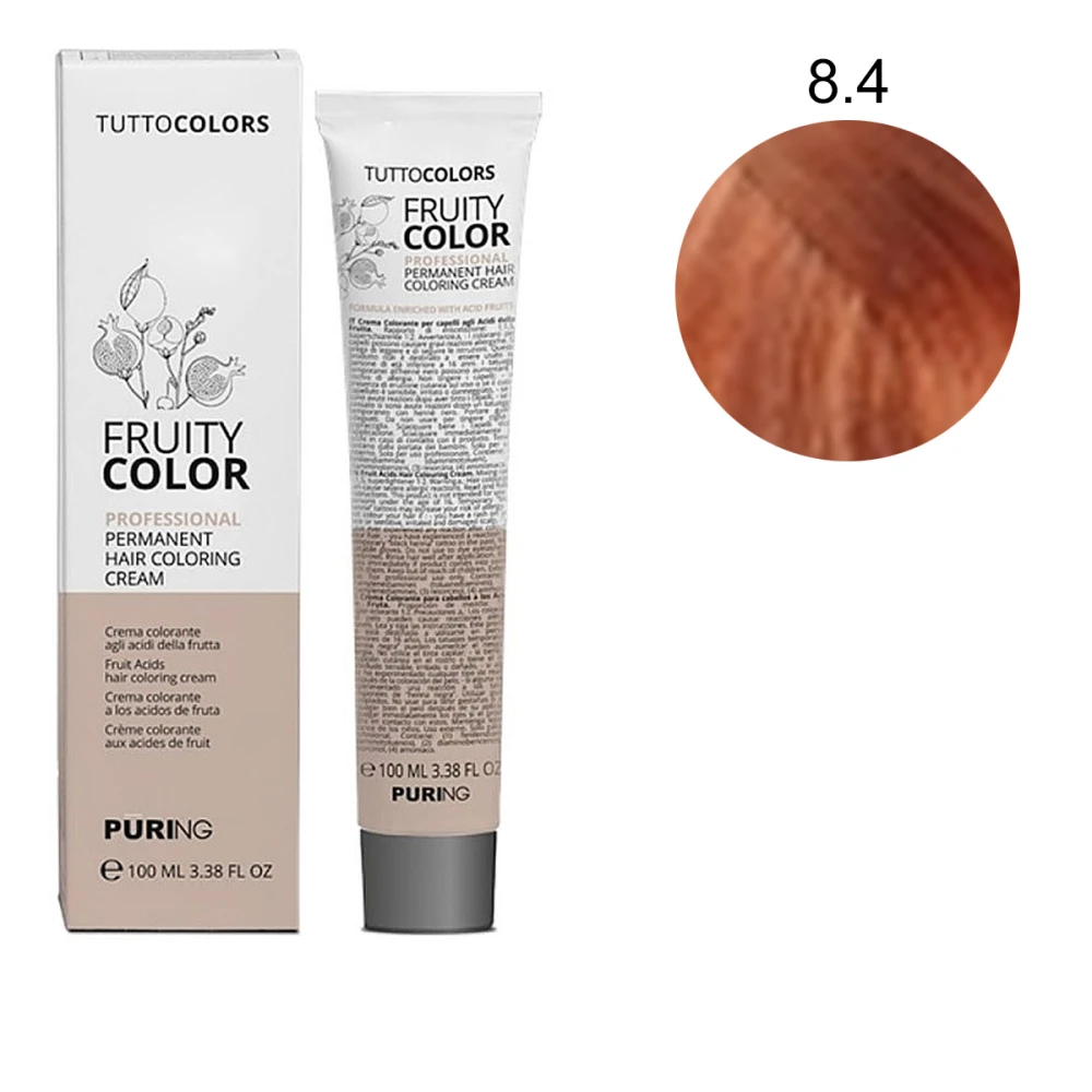 Краска-крем Puring Fruity Color с фруктовыми кислотами 100 мл (8-4)