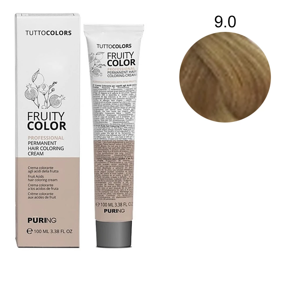 Краска-крем Puring Fruity Color с фруктовыми кислотами 100 мл (9-0)
