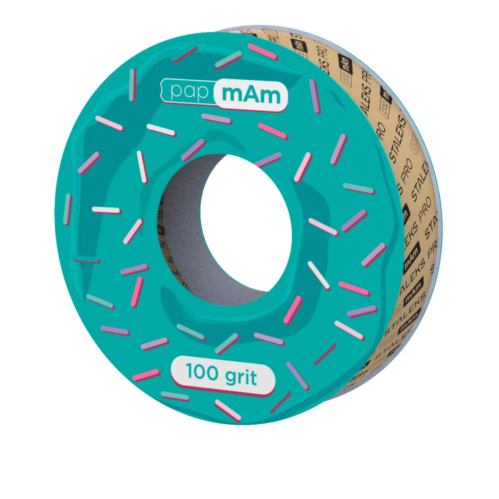 Запасной блок файл-ленты для пластиковой катушки белый Сталекс Bobbinail papmAm EXPERT 100 грит 6 м