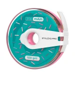 Файл-стрічка змінний в пластиковій катушці білий Bobbinail з кліпсой Сталекс PAPMAM Expert 100 грит 6 м