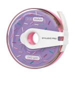 Файл-стрічка змінний в пластиковій катушці білий Сталекс Bobbinail з кліпсой PAPMAM Expert 240 грит 6 м