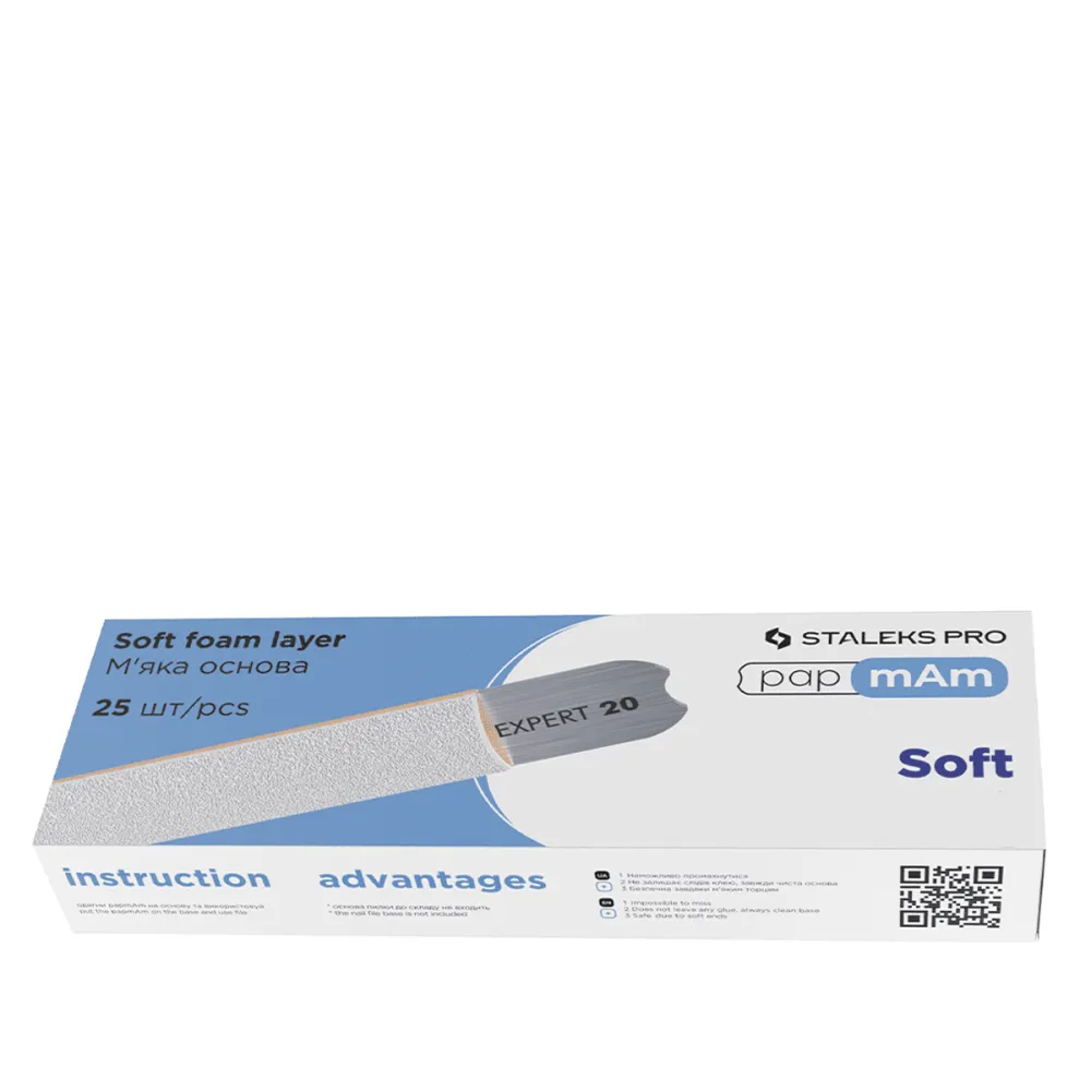 Набор сменных белых файлов для прямой пилы (на мягкой основе) Сталекс EXPERT 20 (25 шт) PAPMAM (100 grit)