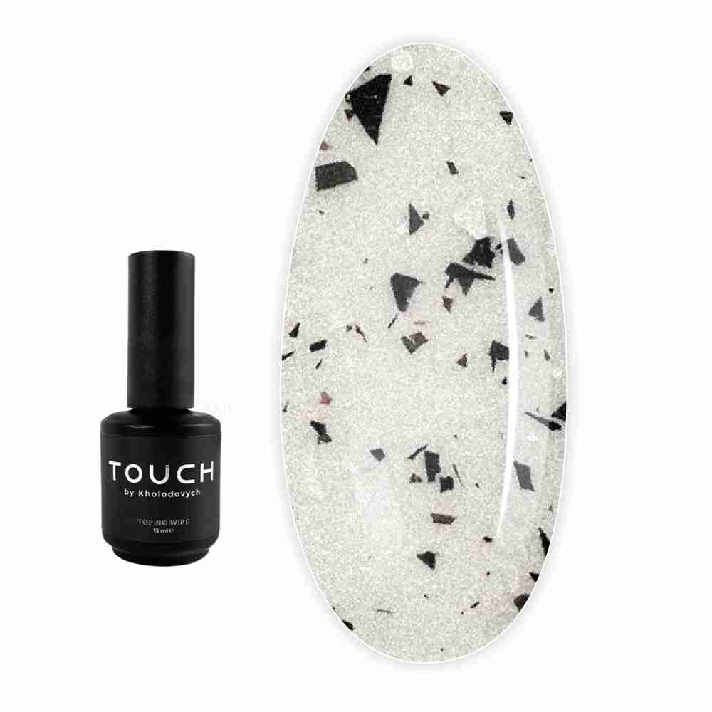 Топ Touch Chit black and white matte з чорною та білою крихтою 15 мл