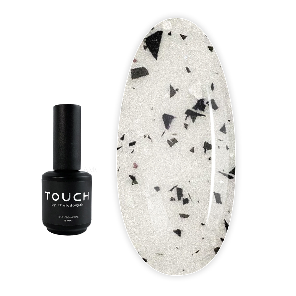 Топ Touch Chit black and white matte з чорною та білою крихтою 15 мл