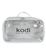 Косметичка KODI Aquarium с прозрачным верхом серебристые соты