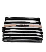 Косметичка KODI "зебра" большая прозрачная в черную полоску