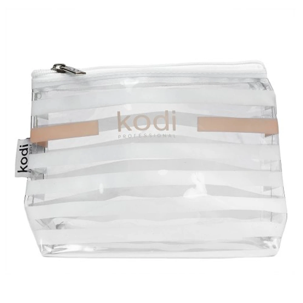 Косметичка KODI "зебра" имела прозрачную в белую полоску