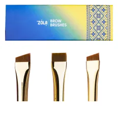Набір пензлів для фарбування брів Zola Brow Brushes Ukraainian Edition