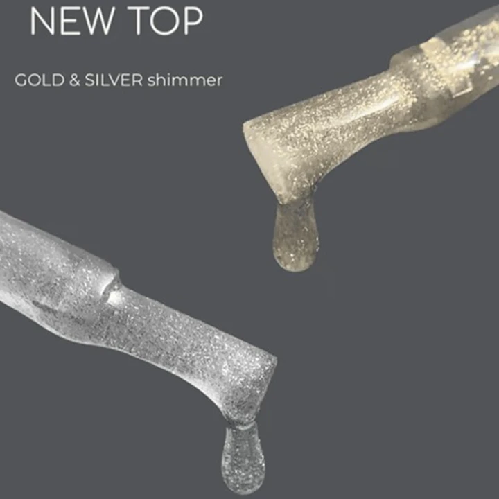 Топ Heylove SHIMMER без липкого шару 15 мл (Silver)