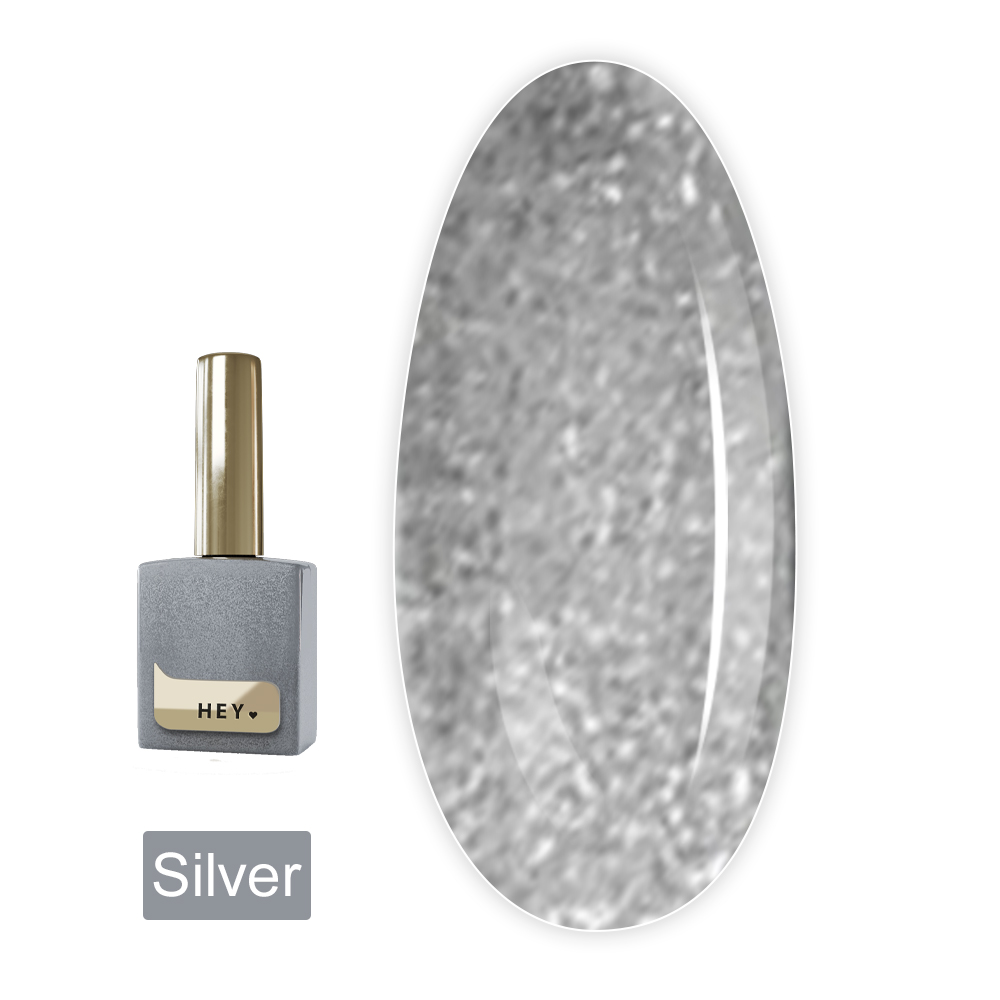 Топ Heylove SHIMMER без липкого шару 15 мл (Silver)