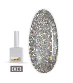 Гель лак Heylove 15 мл (003 STARLIGHT серебряный с голографическим шимером)