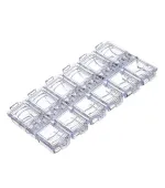 Контейнер для страз NailApex (12 ячеек-милкие) прямоугольный