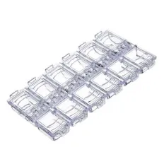 Контейнер для страз NailApex (12 ячеек-милкие) прямоугольный