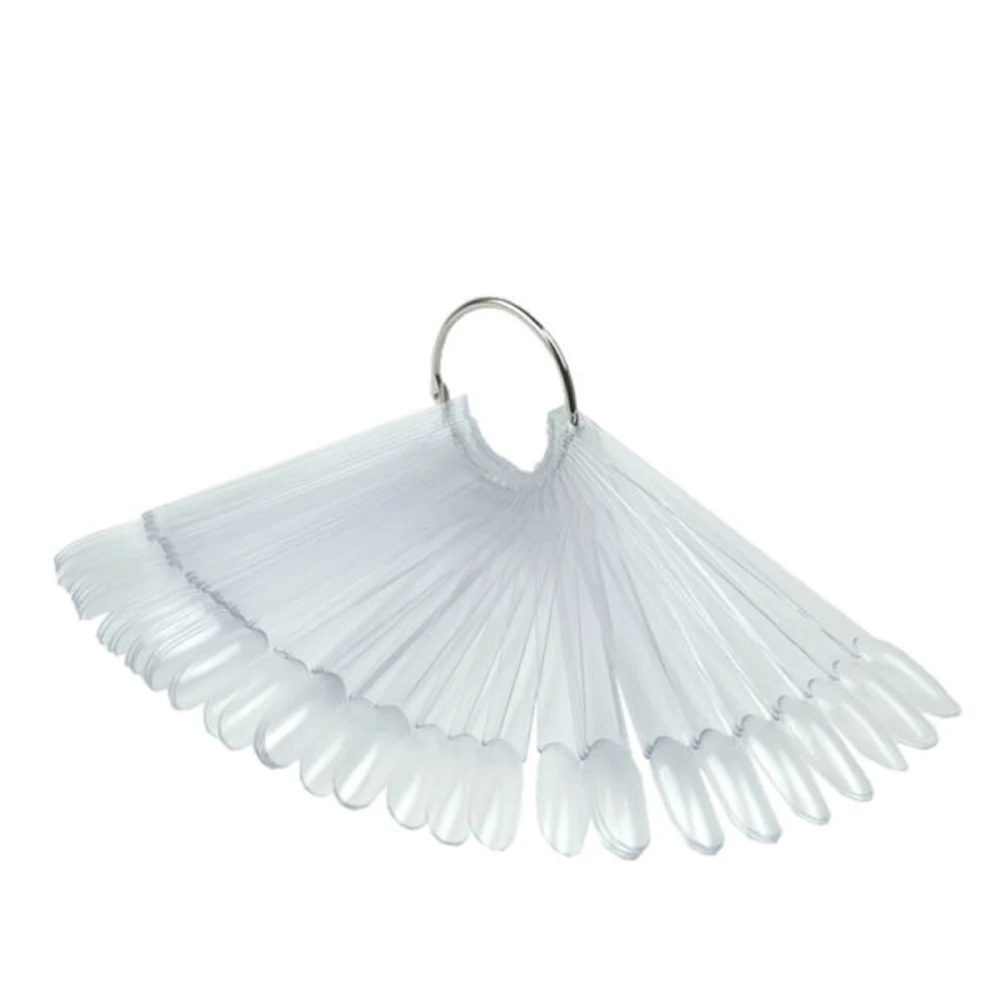 Палітра віялова з кільцем мигдаль 50 шт (Прозора)