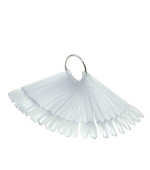 Палитра веерная с кольцом миндаль 50 шт (прозрачная)