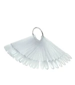 Палитра веерная с кольцом миндаль 50 шт (прозрачная)