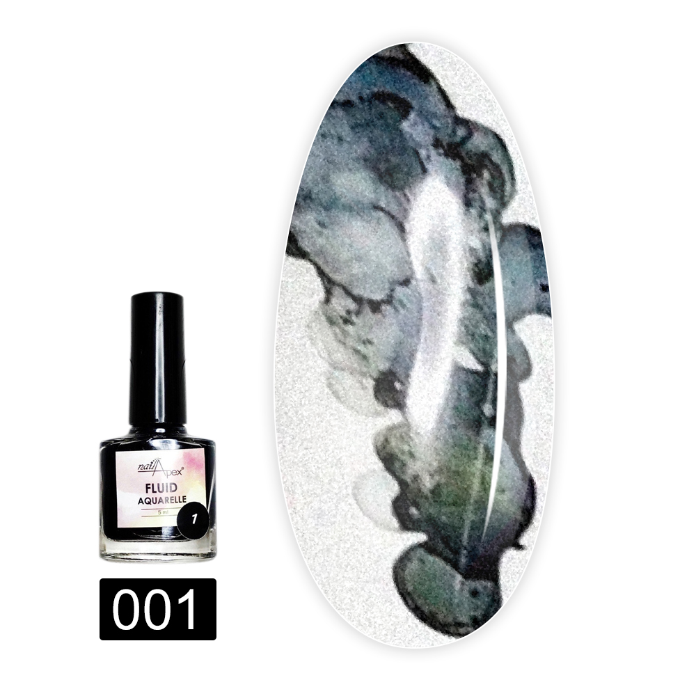 Флюїд NailApex акварельний 5 г (01 чорна)