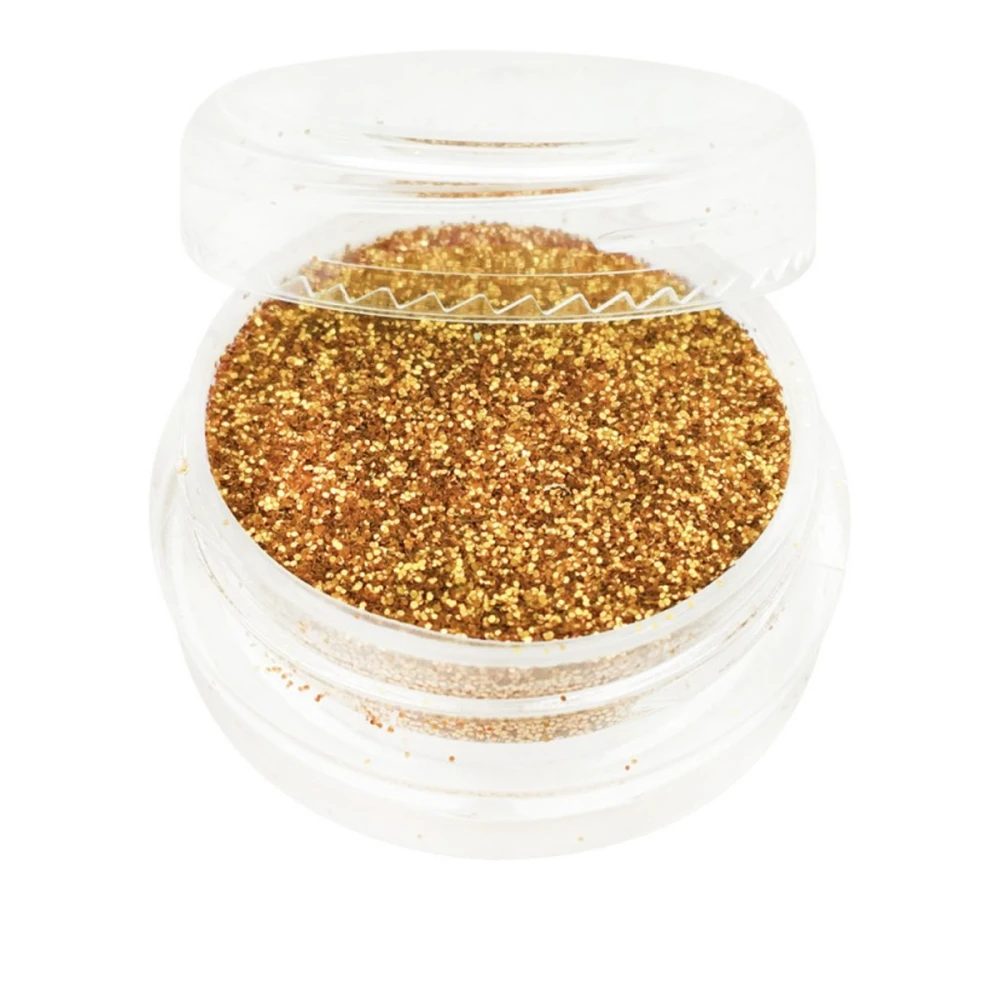 Глиттер в баночке (темное золото)