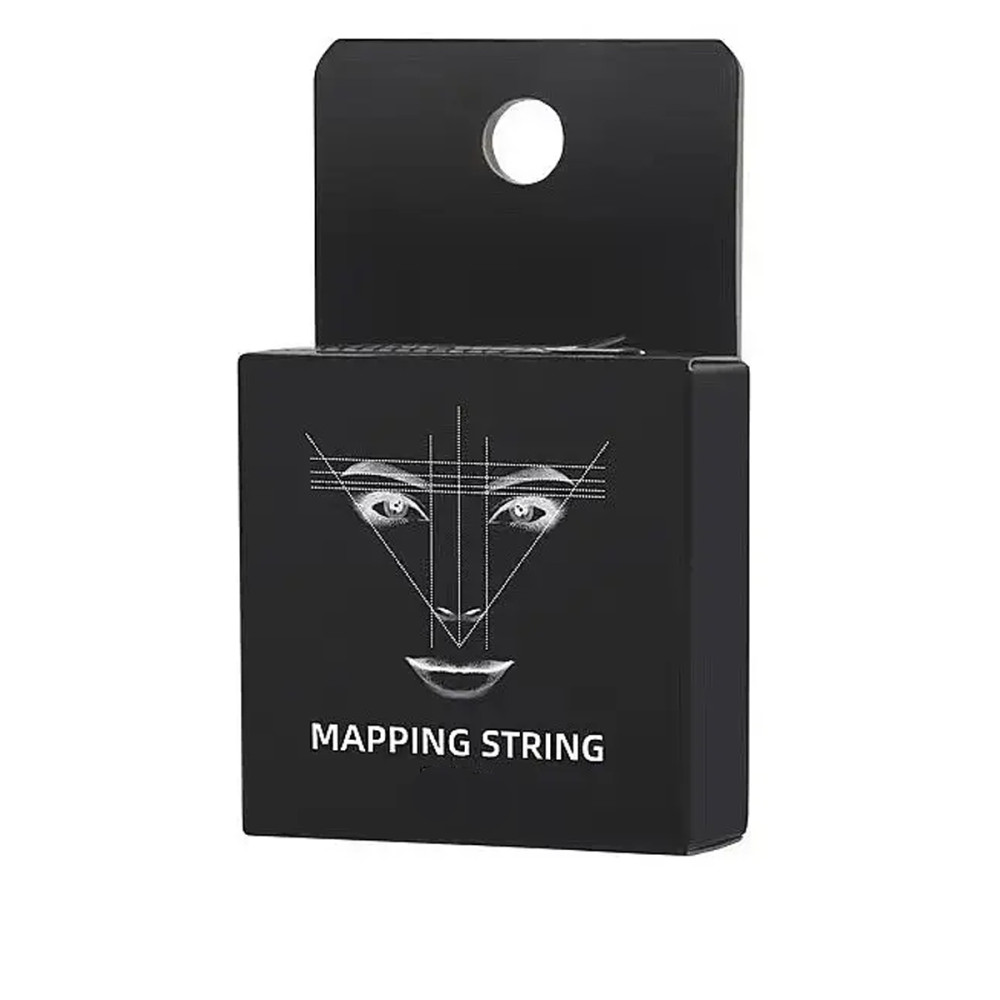 Нить окрашеная для разметки бровей Mapping String 30 метров (Черная)