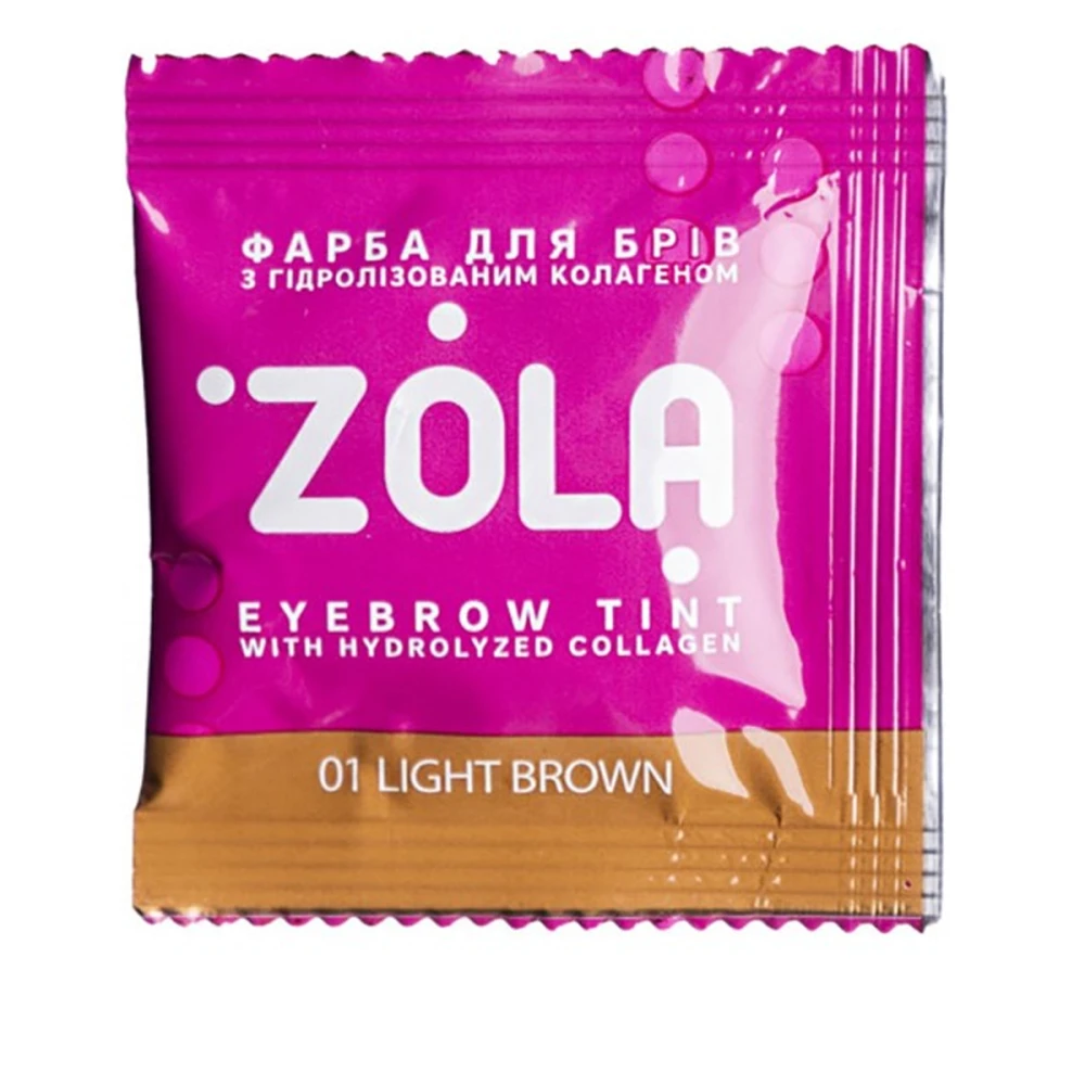 Краска для бровей + окислитель с коллагеном Zola Eyebrow Tint With Collagen 5 мл (01 Light brown)