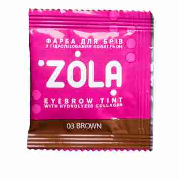 Фарба для брів + окислювач с колагеном Zola Eyebrow Tint With Collagen 5 мл (03 Brown)