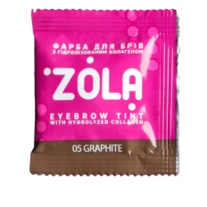 Фарба для брів + окислювач с колагеном Zola Eyebrow Tint With Collagen 5 мл (05 Graphite)