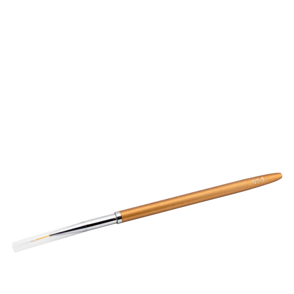 Пензель NailApex YiKou лінеарна (гірчична ручка) №3