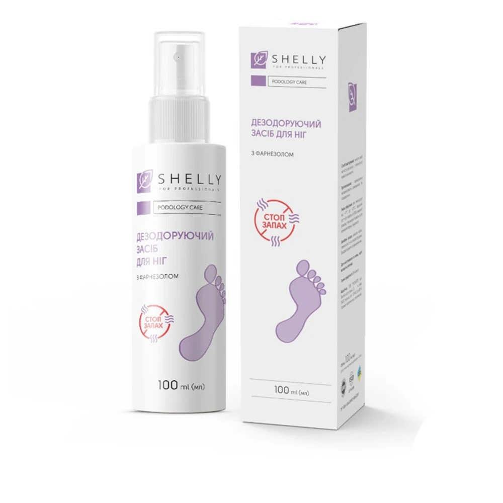 Средство Shelly дезодорирующее для ног пролонгированного действия с фарнезолом 100 мл
