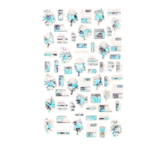 Наклейка для ногтей mArt (JO1564 металлизированная с белым)