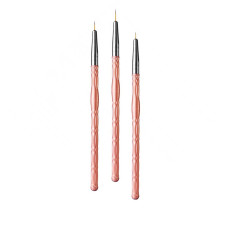 Кисточка набор mArt Liner розовая 3шт (7мм 9мм 11мм)