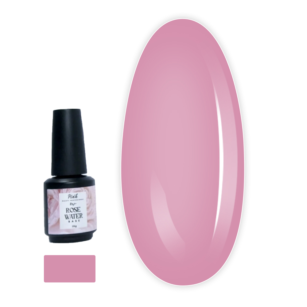 База Rose Water Soak Off 15 мл (Pink)