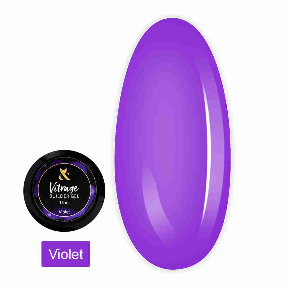 Гель FOX Vitrage Builder Gel строительный витражный 15 мл (Violet)