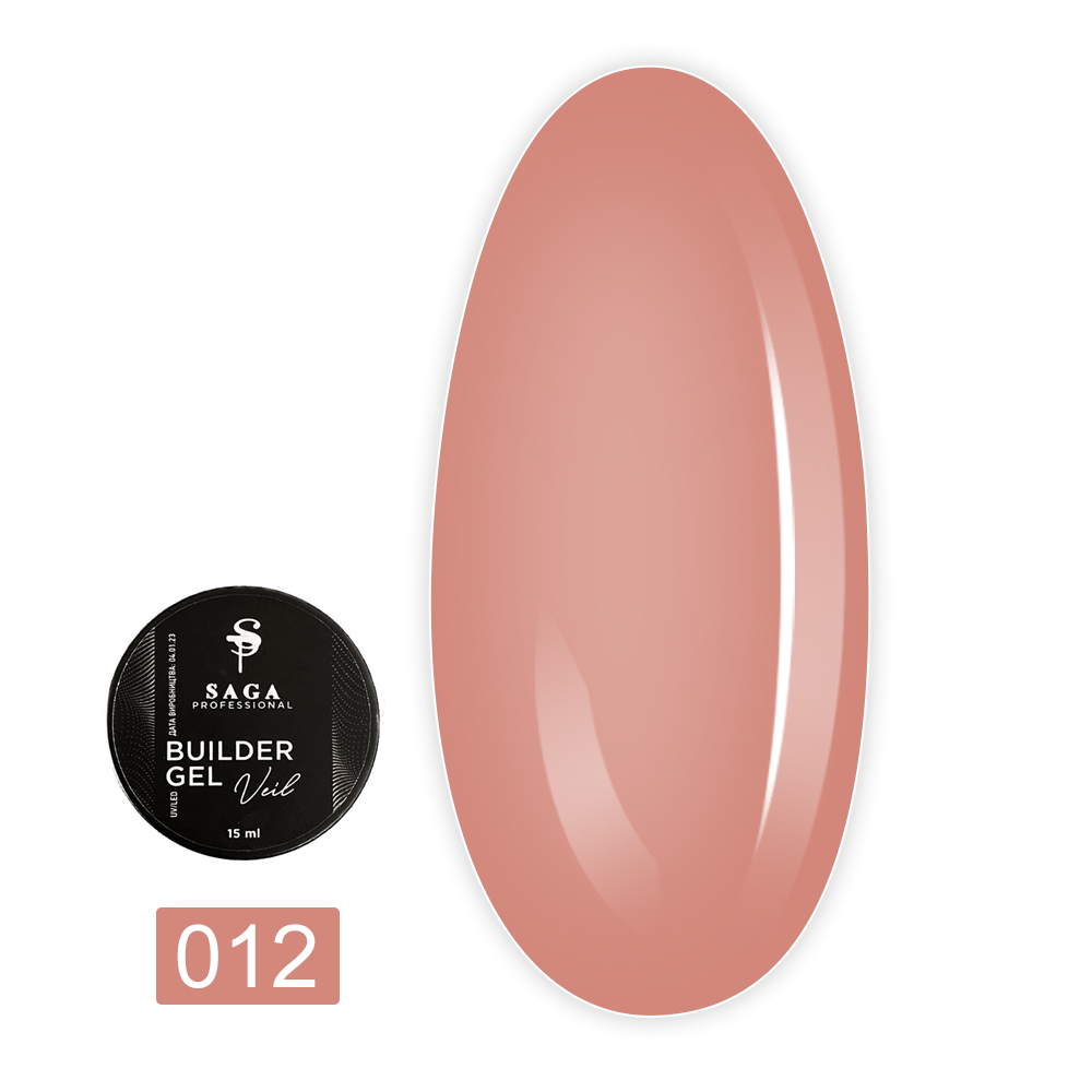 Гель для наращивания Saga Builder Gel Veil 15 мл (012)