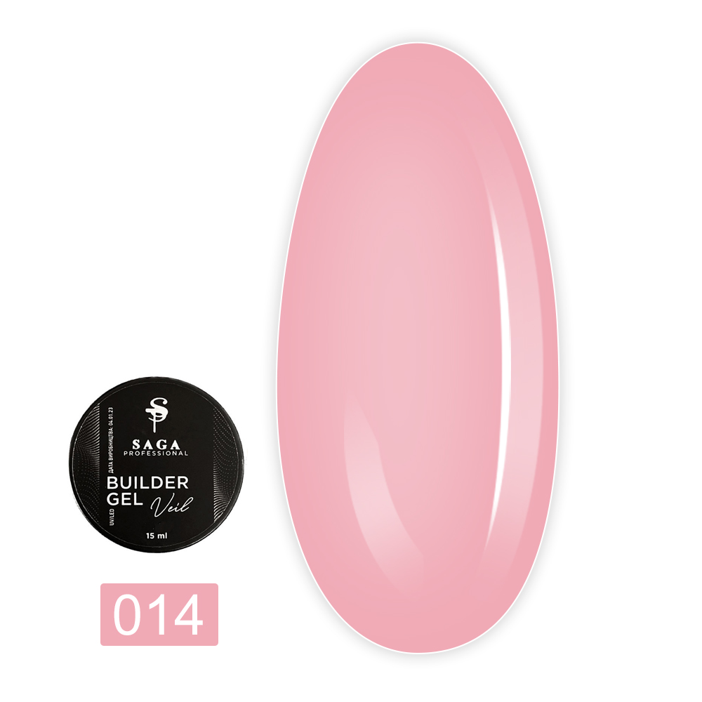 Гель для наращивания Saga Builder Gel Veil 15 мл (014)