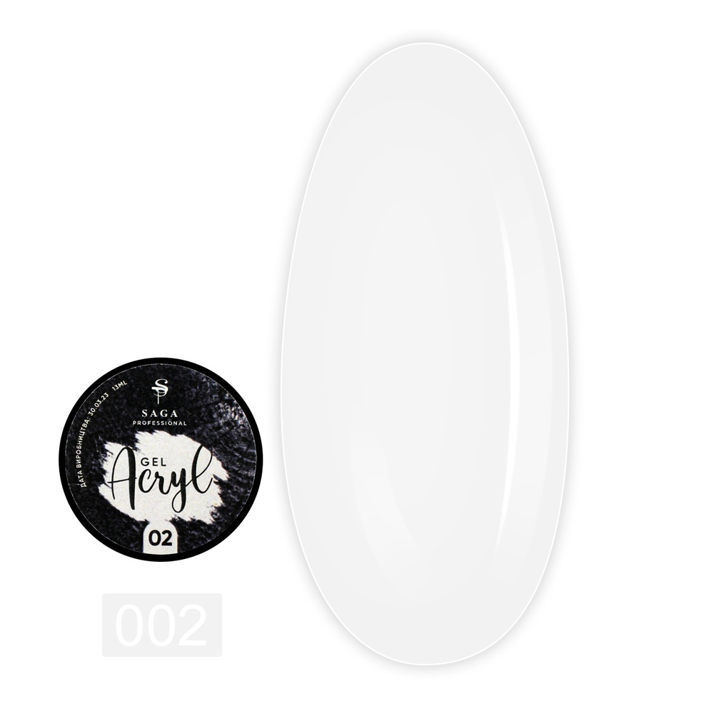Гель для наращивания Saga Acryl Gel 13 мл (002)