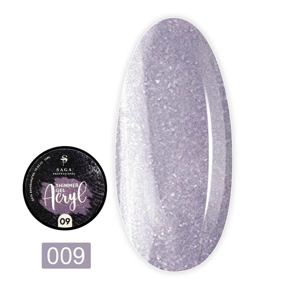 Гель для нарощування Saga Acryl Gel 13 мл (009)