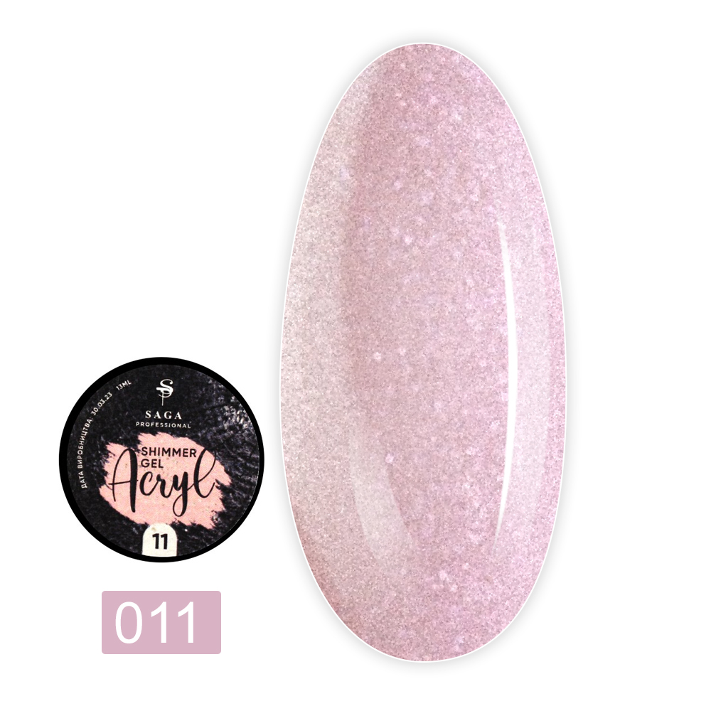 Saga Гель для нарощування Acryl Gel 13 мл (011 )