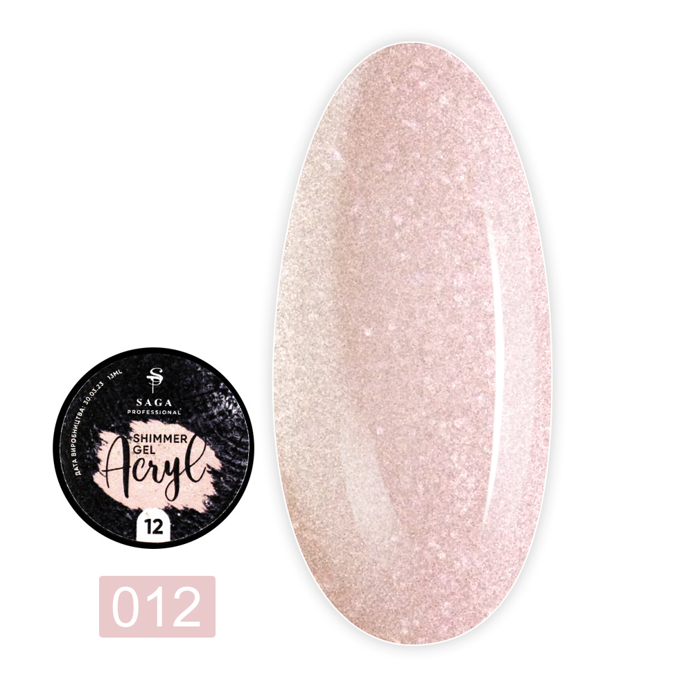 Saga Гель для нарощування Acryl Gel 13 мл (012 )
