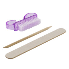 Набір одноразовий для манікюру №3 (міні-пилка 100/180 + паличка+ щітка)