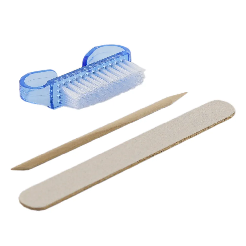 Набор одноразовый для маникюра №3 (мини-пилочка 180/240 + палочка+ щетка)