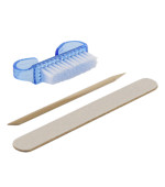 Набор одноразовый для маникюра №3 (мини-пилочка 180/240 + палочка+ щетка)