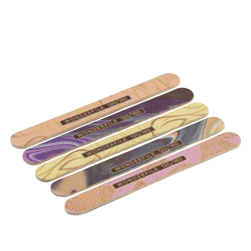 Пилка Wonderfile 130*15 з принтом на деревяній основі на піні 5 шт (120/180 grit)