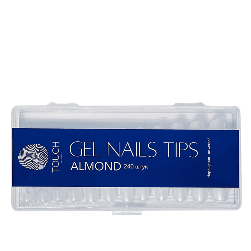 Типсы для наращивания Touch 240 шт (Almond (миндаль))