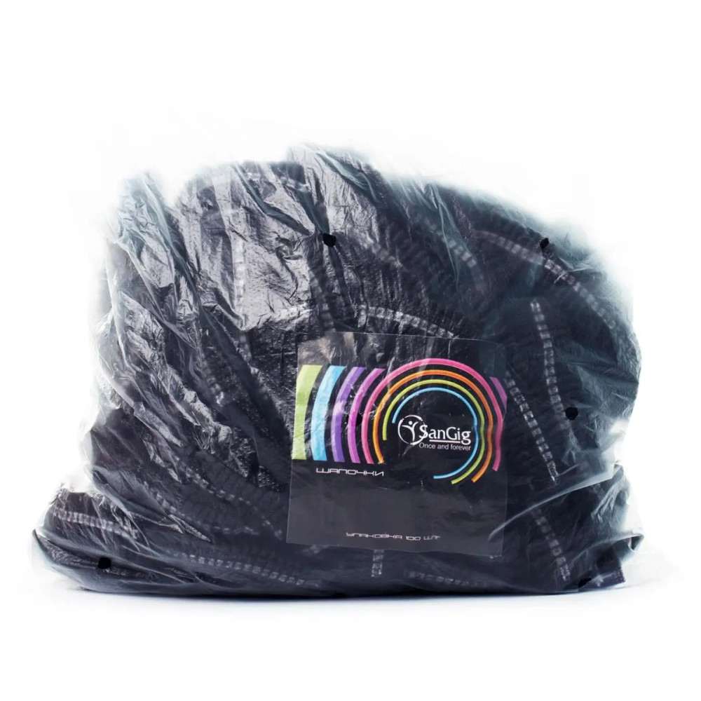 "Одуванчик" шапочка SanGig 100шт (Черный)