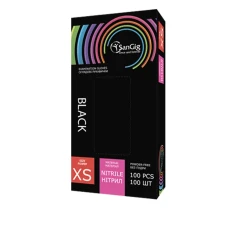 Перчатки Нитриловые Черные SanGig (XS)