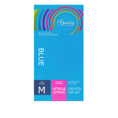Перчатки Нитриловые Голубые SanGig (M)