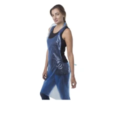 Одноразовый передник полиэтиленовый SanGig Standart 100 шт (Голубой)