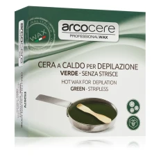 Воск горячий в металлической чаше ARCOCERE Зеленый 120 г