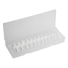 Типсы гелевые для ногтей в пластиковом контейнере 240 штук (Мягкий квадрат)