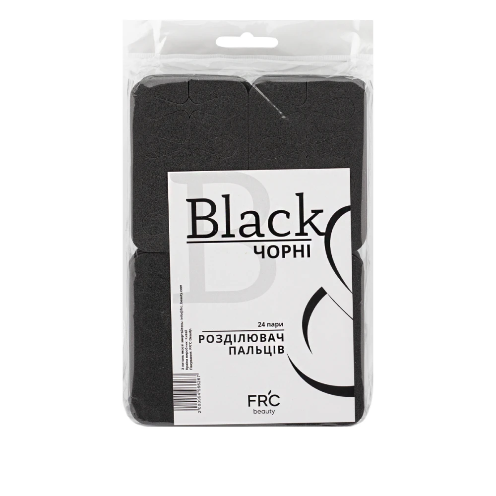Розділювач пальців FRC Beauty 24 од (Чорний)